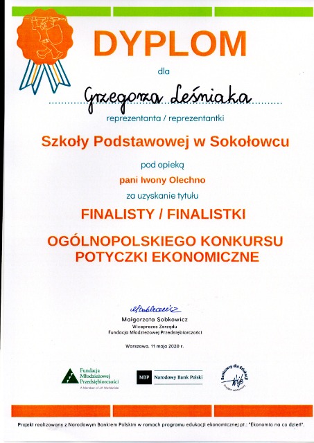 SP Sokołowiec - Sukces młodych ekonomistów  