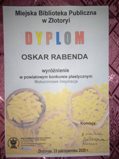 SP Sokołowiec - MAKARONOWE WYRÓŻNIENIA